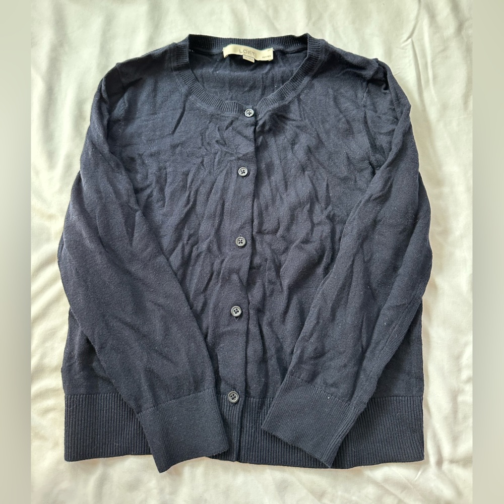 LOFT petite navy blue cardigan